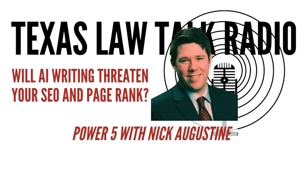 Nick’s Predictions: Will Generative AI Writing Threaten Your SEO and Page Rank?